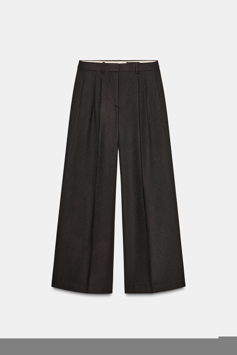 БРЮКИ WIDE LEG С ЗАЩИПАМИ — ZW COLLECTION