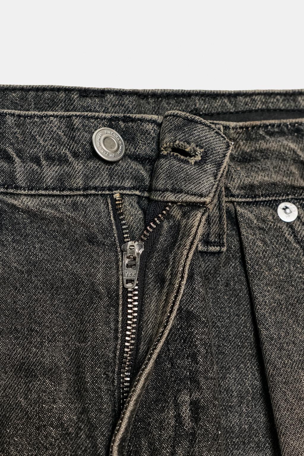 ДЖИНСЫ ZW COLLECTION WIDE LEG СО СРЕДНЕЙ ПОСАДКОЙ И ВЫТАЧКАМИ