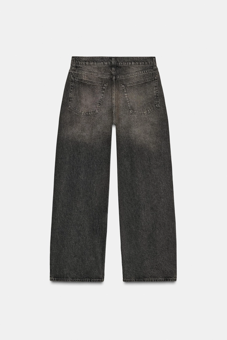 ДЖИНСЫ ZW COLLECTION WIDE LEG СО СРЕДНЕЙ ПОСАДКОЙ И ВЫТАЧКАМИ