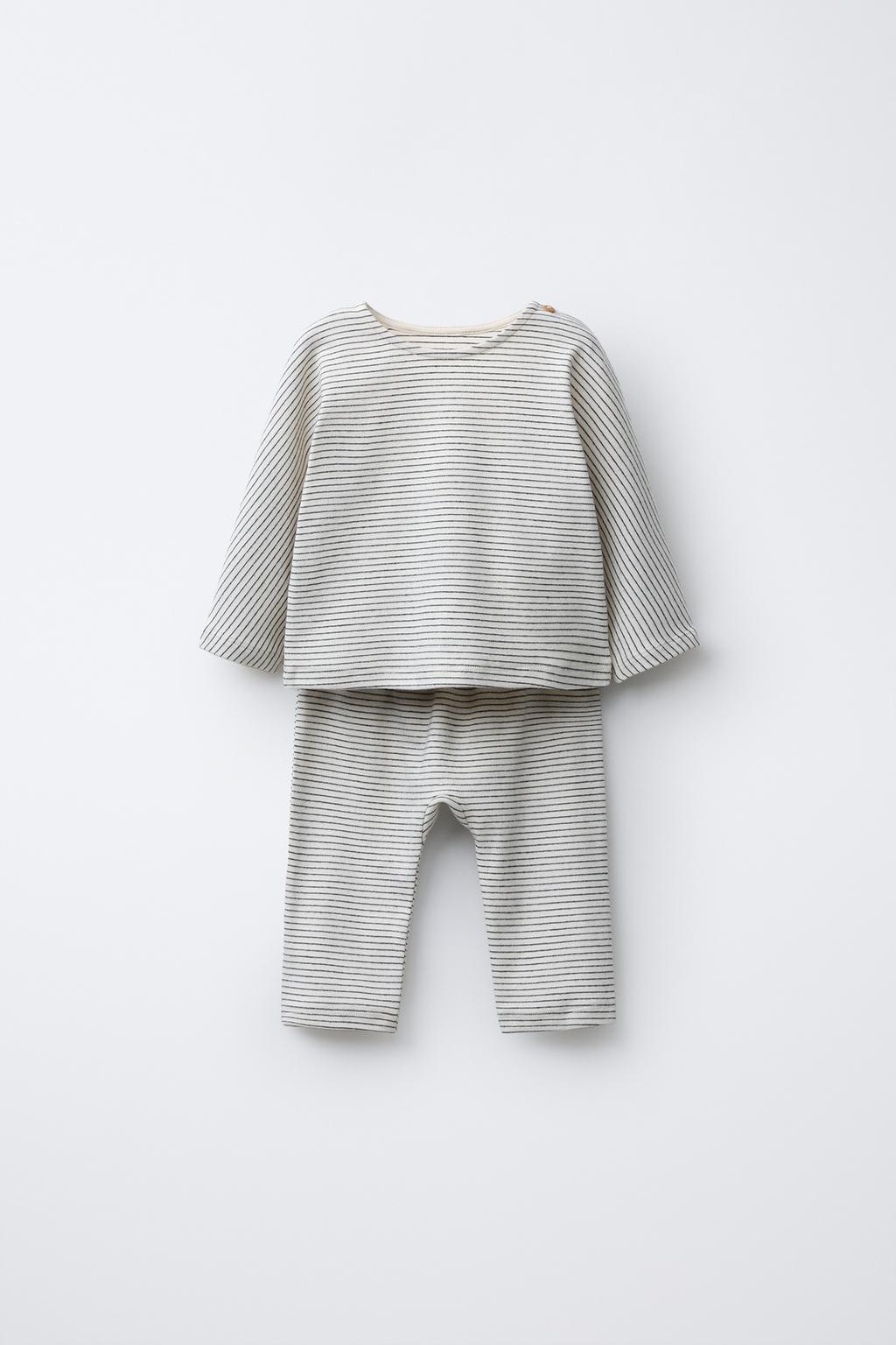 КОМПЛЕКТ ИЗ ФУТБОЛКИ И БРЮК В ПОЛОСКУ