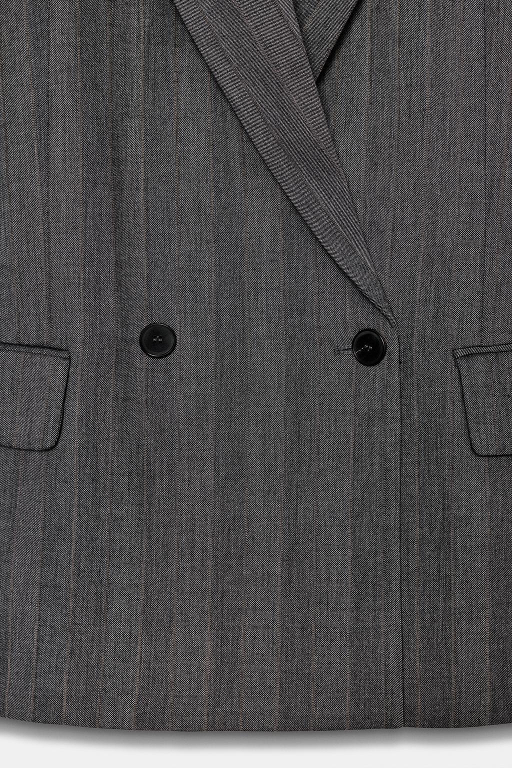 БЛЕЙЗЕР В ТОНКУЮ ПОЛОСКУ ИЗ СМЕСОВОЙ ШЕРСТИ — ZW COLLECTION