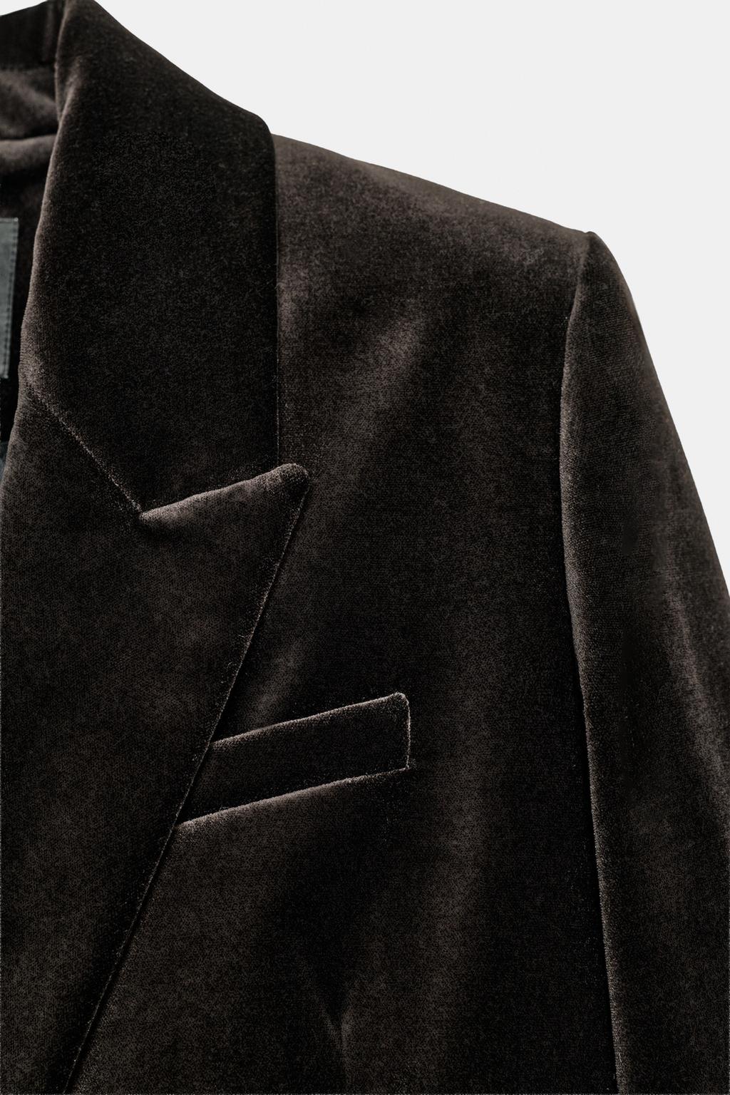 ДВУБОРТНЫЙ БАРХАТНЫЙ БЛЕЙЗЕР — ZW COLLECTION