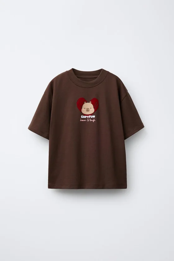 ФУТБОЛКА CAPIBARA CAPYFUN © С РЕЛЬЕФНЫМ ПРИНТОМ