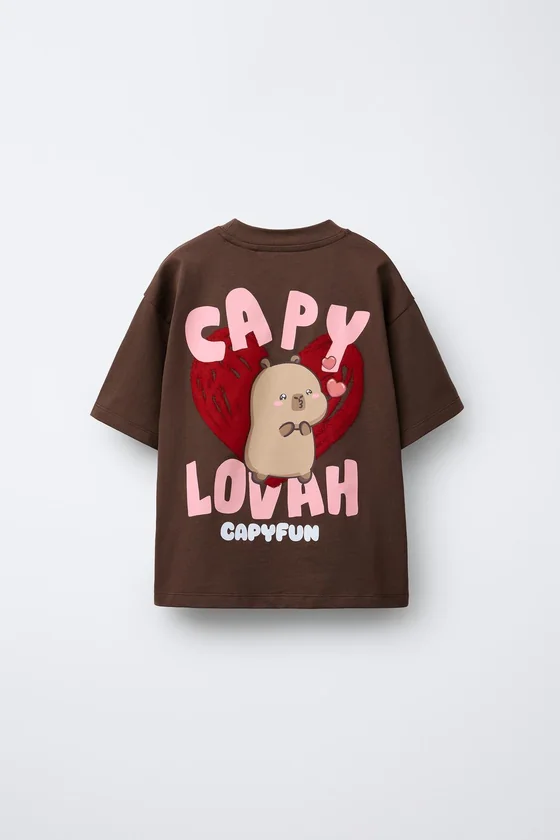 ФУТБОЛКА CAPIBARA CAPYFUN © С РЕЛЬЕФНЫМ ПРИНТОМ