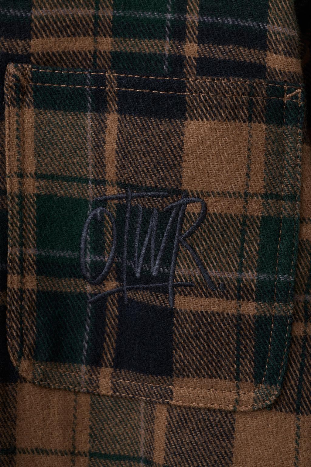 КУРТКА-РУБАШКА В КЛЕТКУ ИЗ ОВЧИНЫ СО СЪЕМНЫМ КАПЮШОНОМ