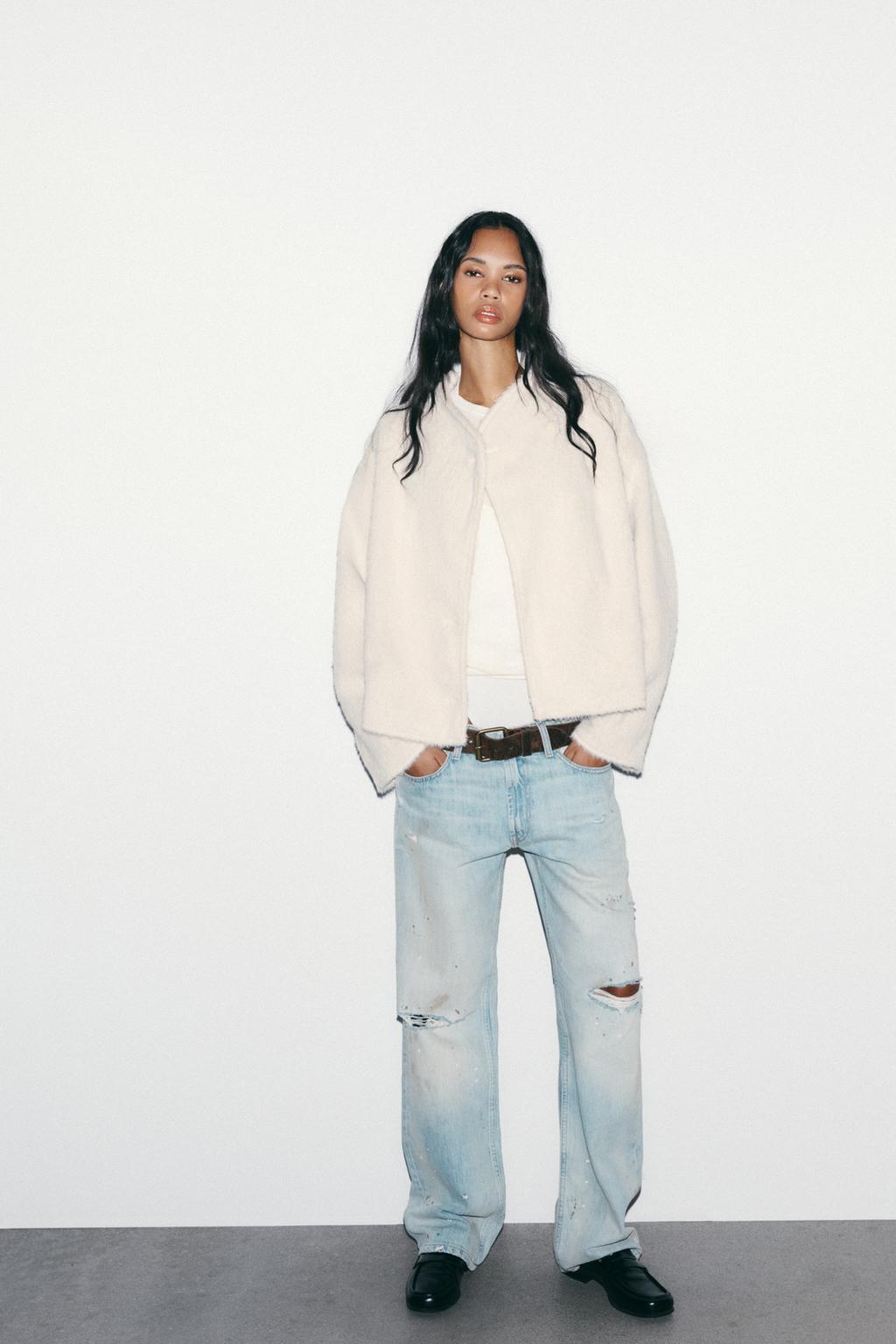 КУРТКА ИЗ ИСКУССТВЕННОГО МЕХА С ЗАПАХОМ