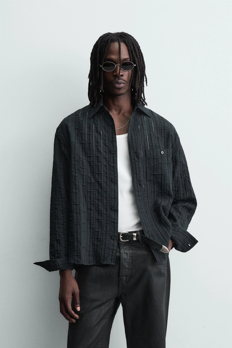 ЖАККАРДОВАЯ РУБАШКА В ПОЛОСКУ