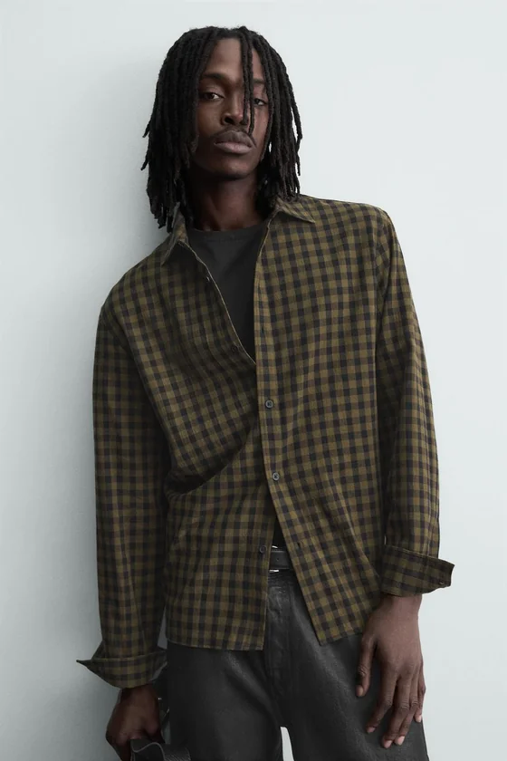РУБАШКА RELAXED FIT В КЛЕТКУ