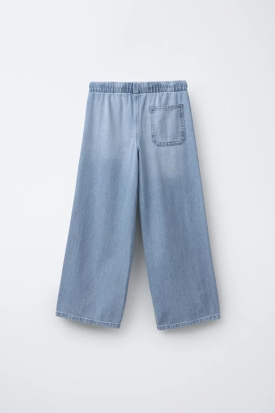 ДЖИНСЫ WIDE LEG СО ШНУРКАМИ