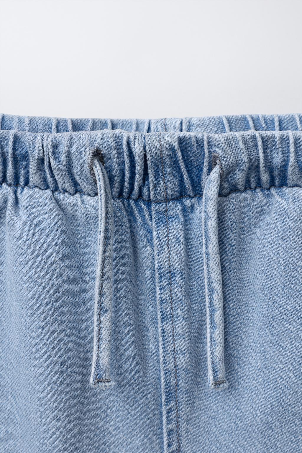 ДЖИНСЫ WIDE LEG СО ШНУРКАМИ