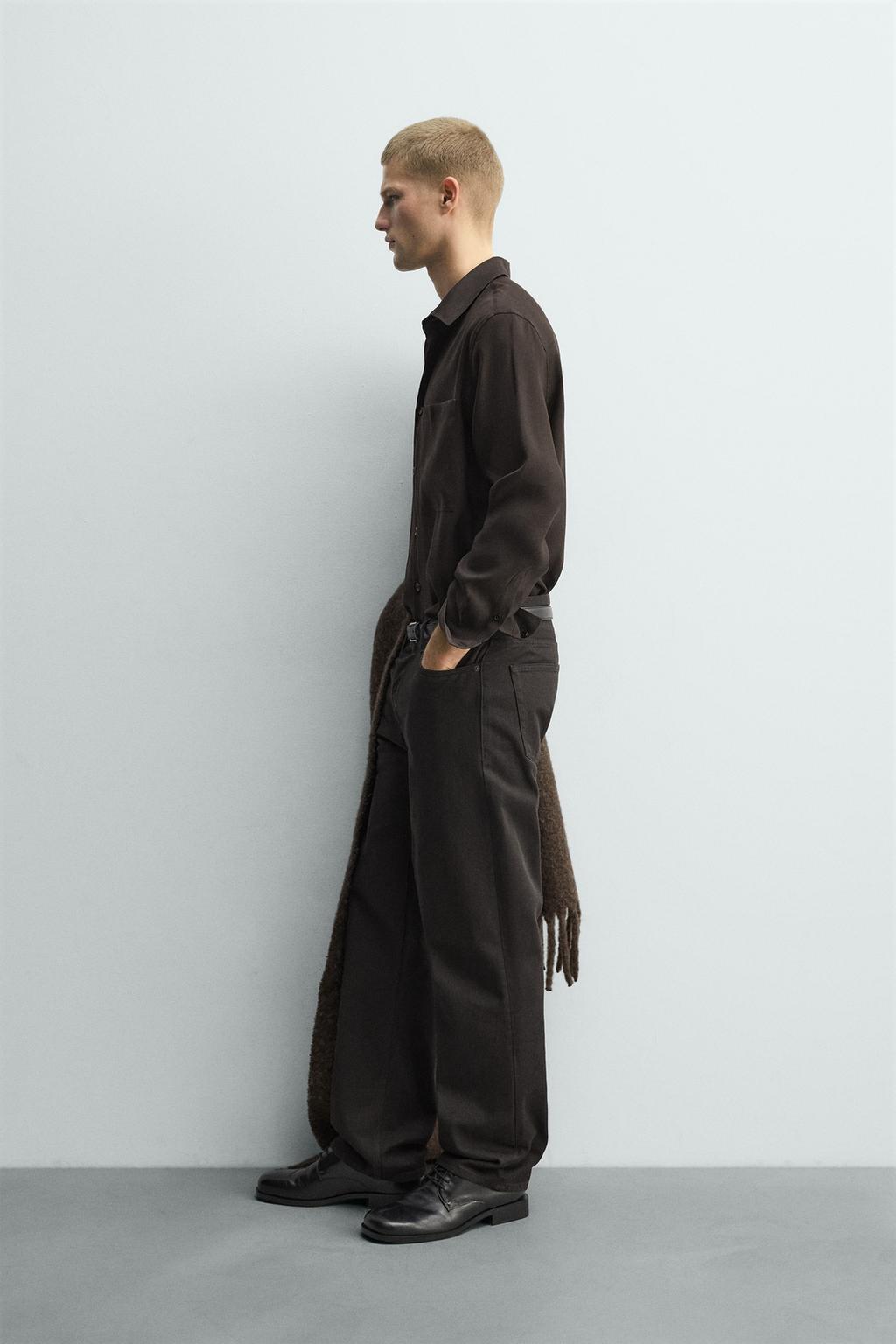 РУБАШКА СТРУЯЩЕГОСЯ ПОКРОЯ С КАРМАНОМ