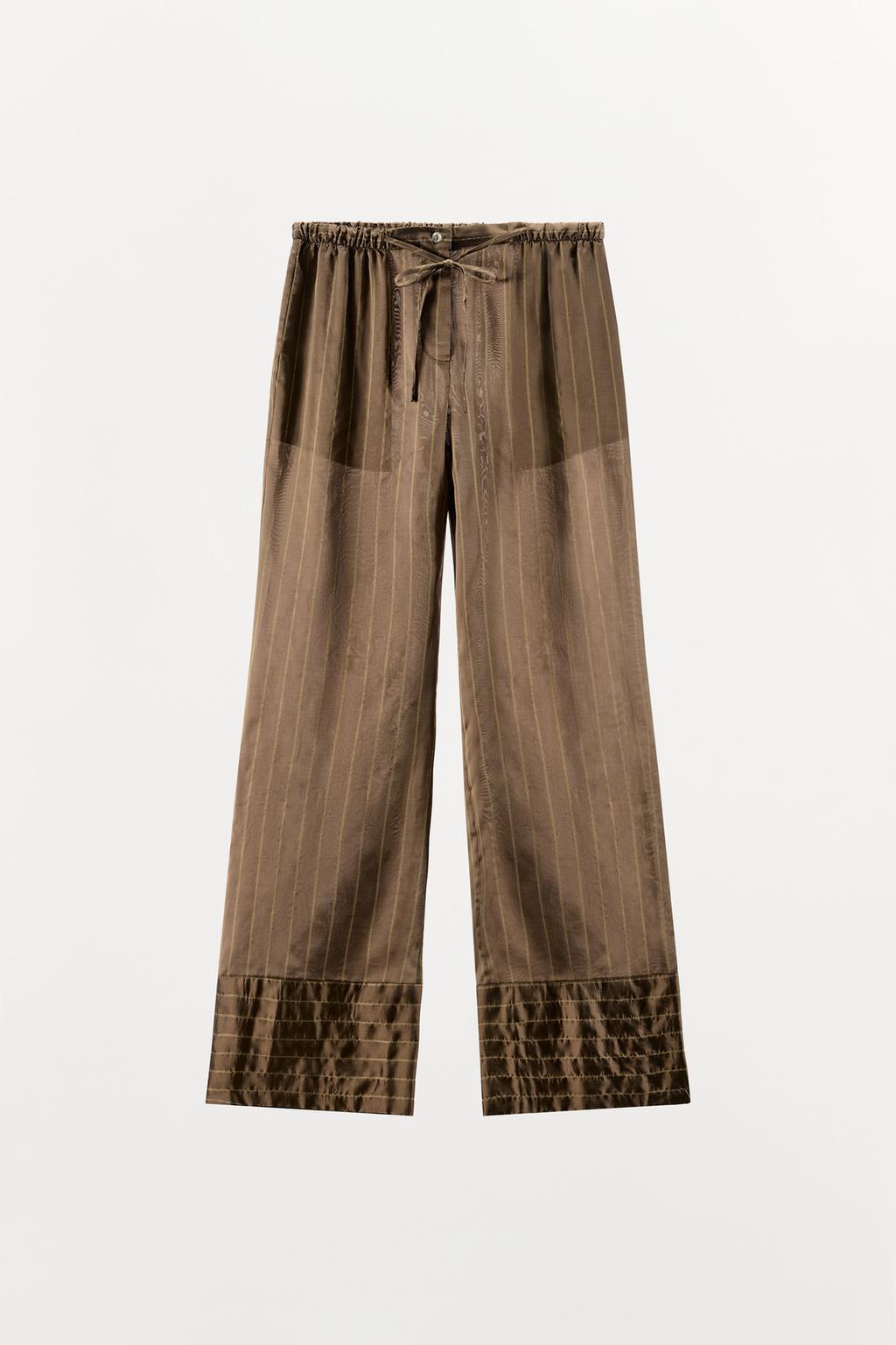 БРЮКИ В ПИЖАМНОМ СТИЛЕ В ПОЛОСКУ