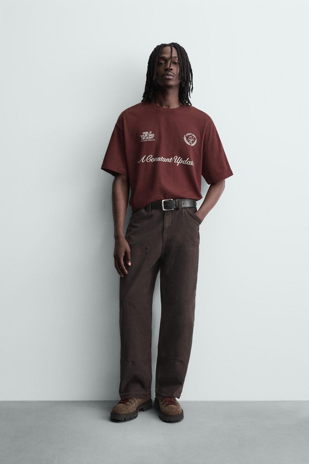 ФУТБОЛКА С КОНТРАСТНЫМ ПРИНТОМ