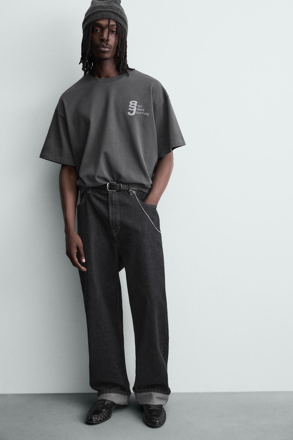 ФУТБОЛКА С КОНТРАСТНЫМ ПРИНТОМ