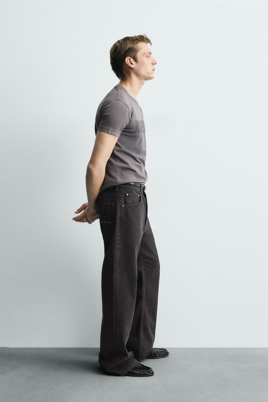 ФУТБОЛКА КРОП С НАДПИСЬЮ И ЭФФЕКТОМ ПОТЕРТОСТИ