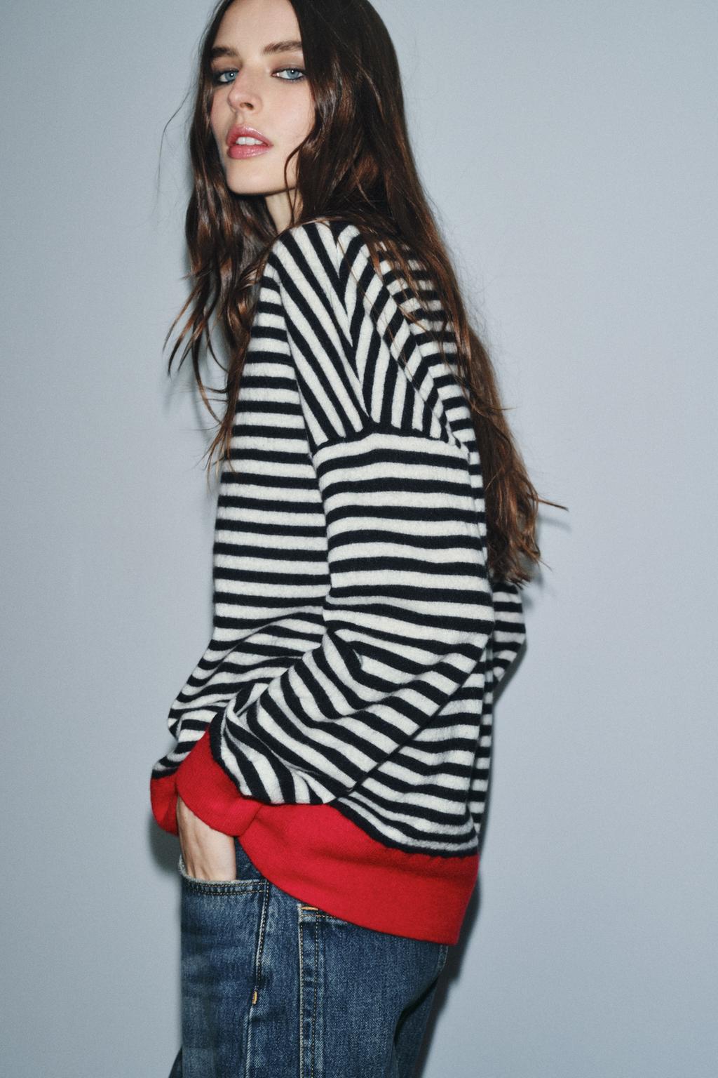 СВИТЕР ИЗ 100% ШЕРСТИ В ПОЛОСКУ