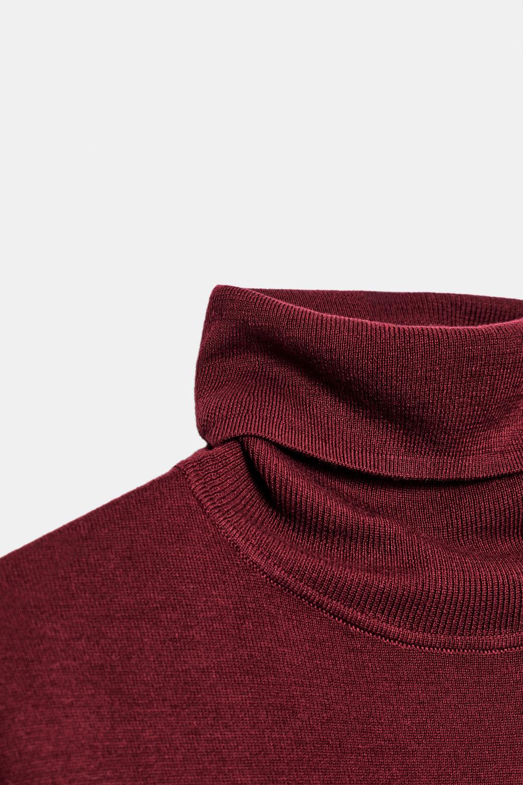 СВИТЕР ИЗ ШЕРСТИ С ВЫСОКИМ ВОРОТНИКОМ