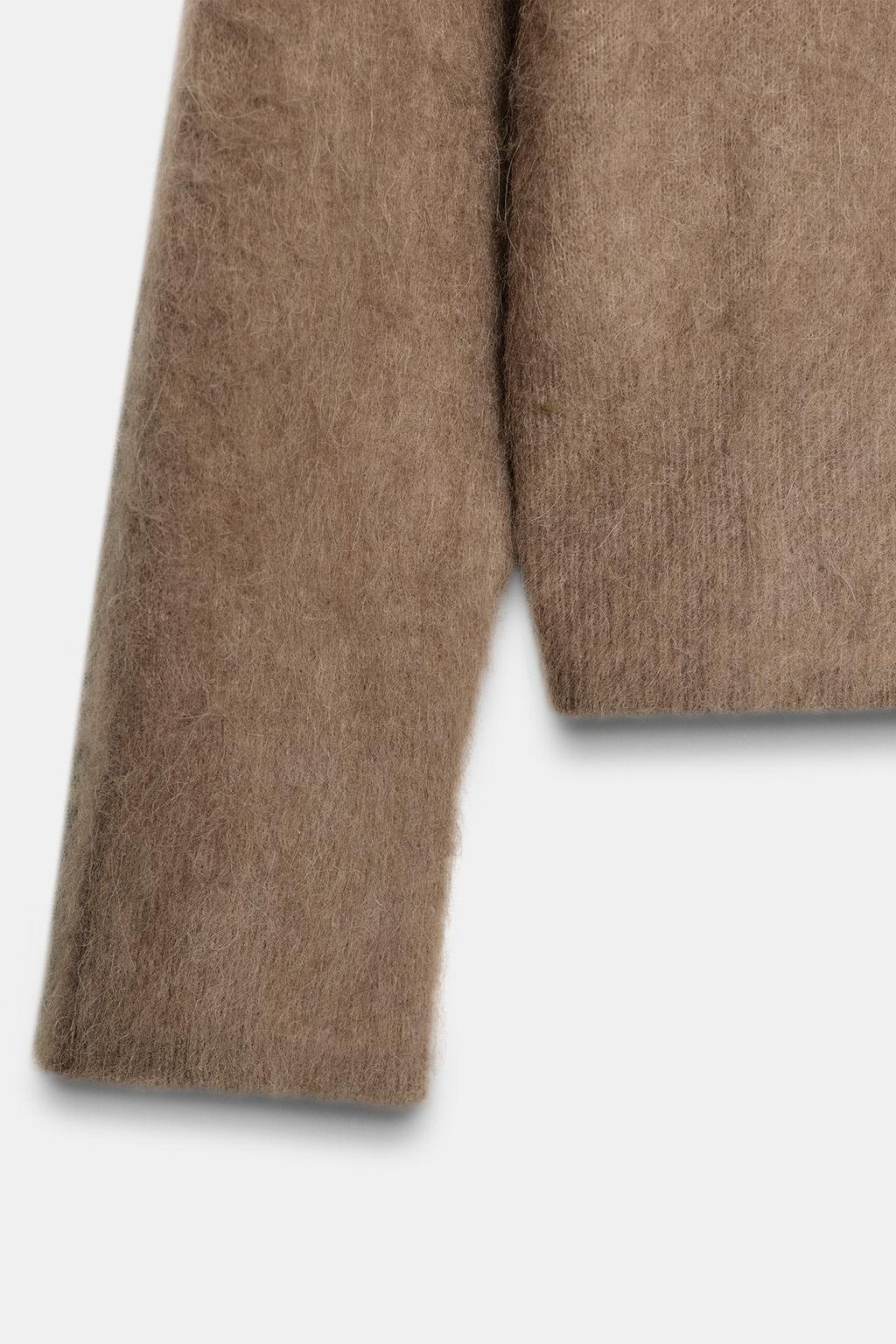 СВИТЕР ИЗ ВОРСИСТОГО ТРИКОТАЖА