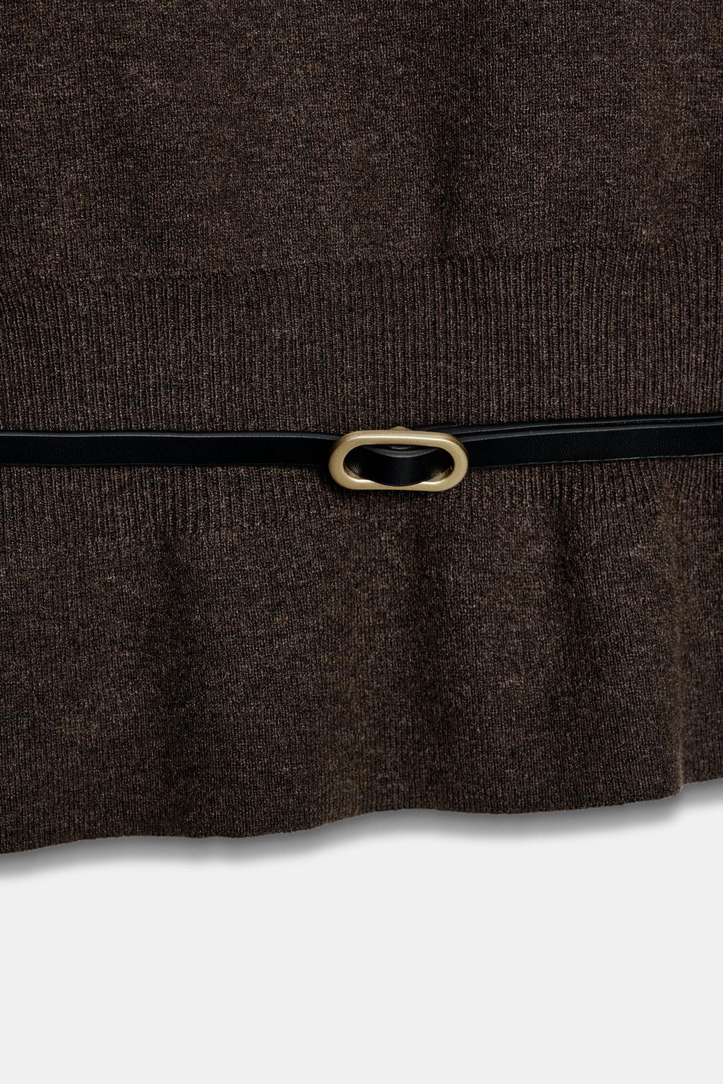 ТРИКОТАЖНЫЙ ДЖЕМПЕР С ПОЯСОМ