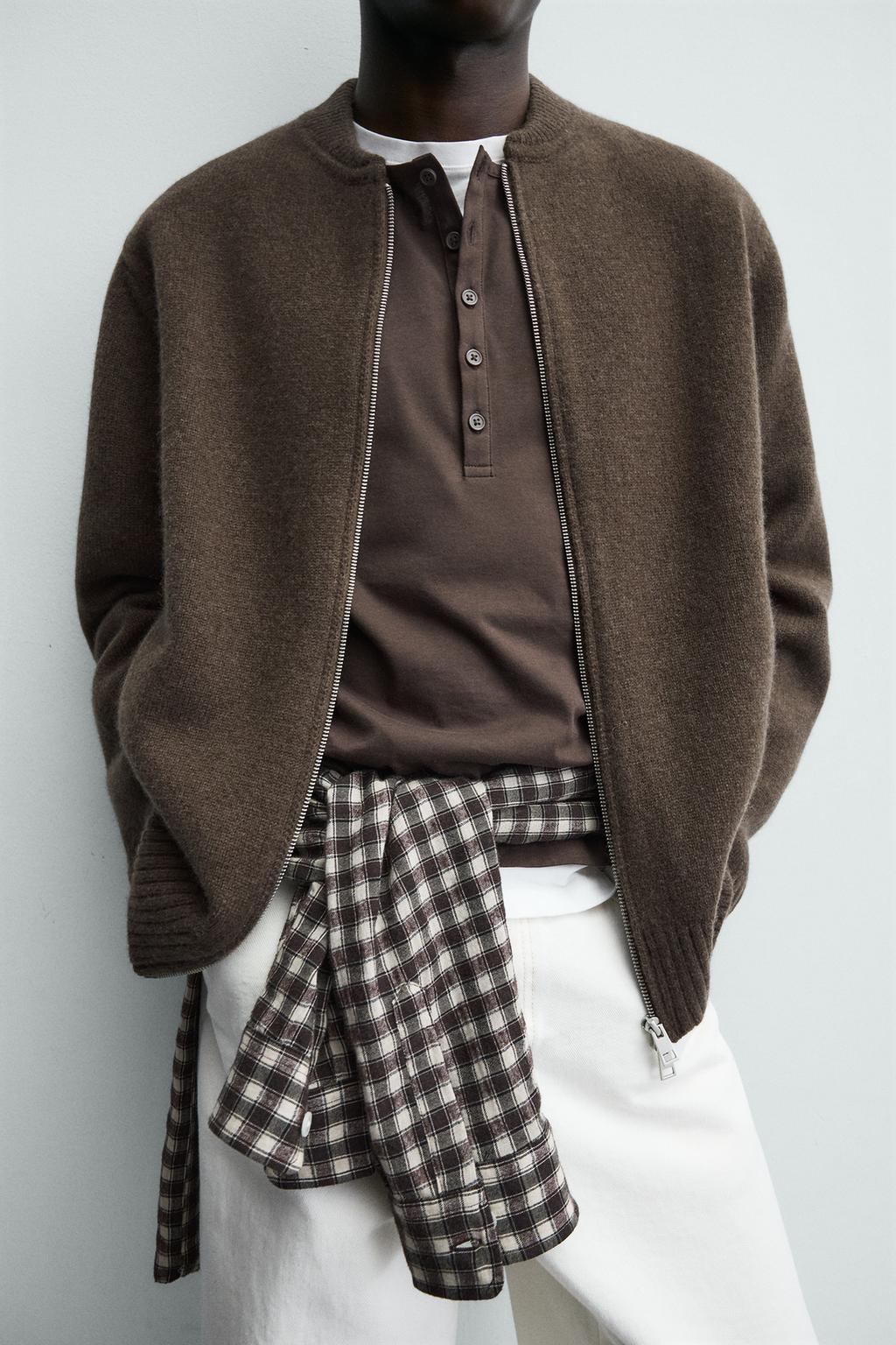 КУРТКА ИЗ 100% ШЕРСТИ НА МОЛНИИ