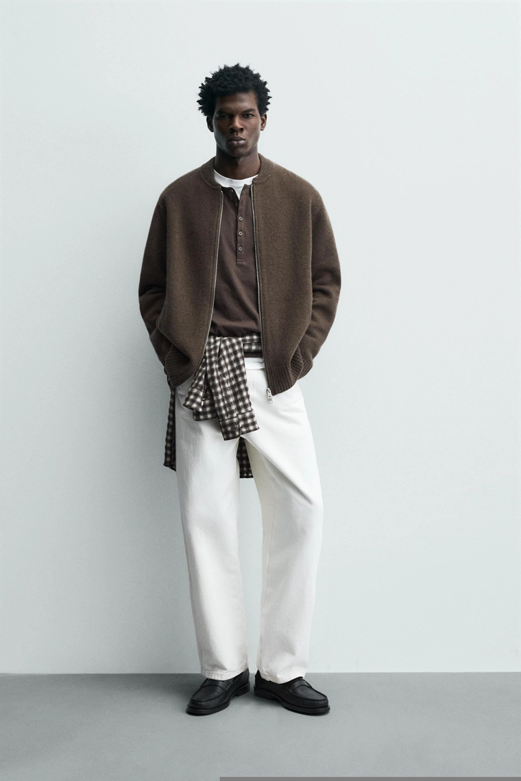 КУРТКА ИЗ 100% ШЕРСТИ НА МОЛНИИ