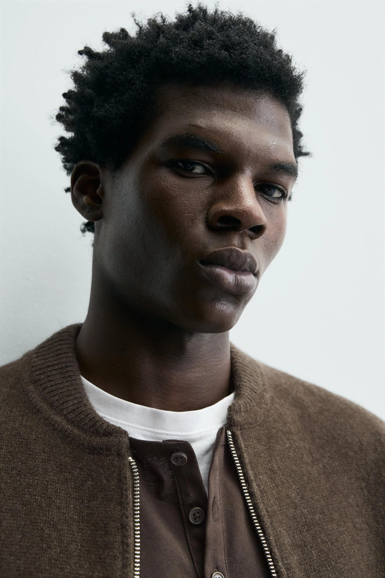 КУРТКА ИЗ 100% ШЕРСТИ НА МОЛНИИ