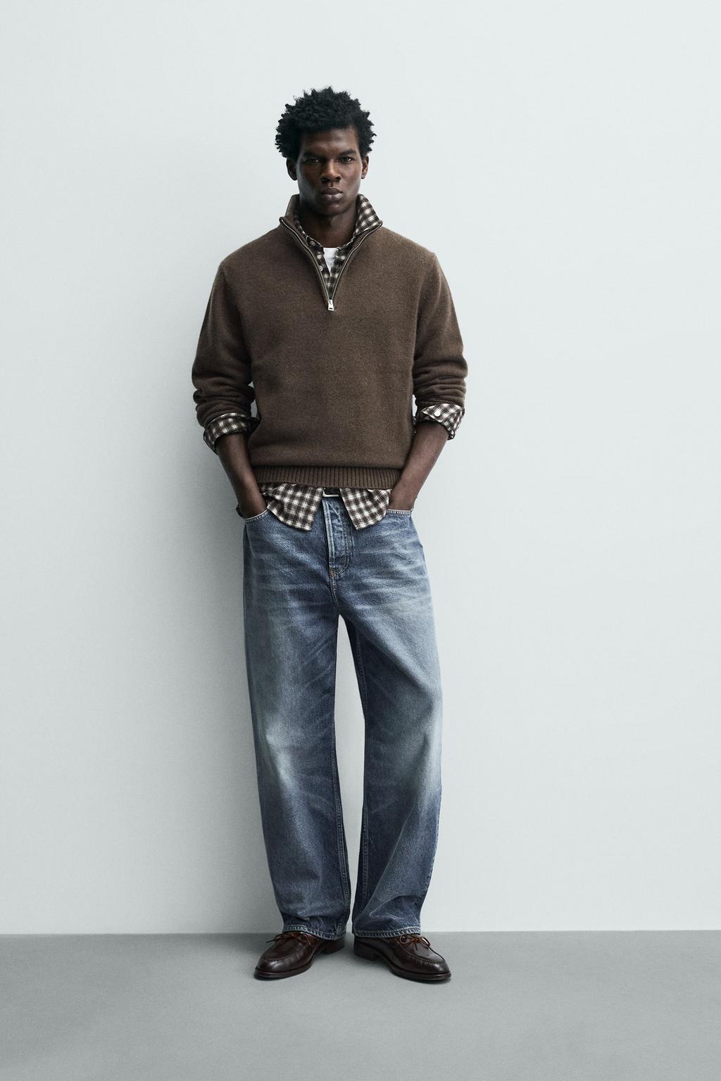 СВИТЕР ИЗ 100% ШЕРСТИ С ВОРОТНИКОМ НА МОЛНИИ