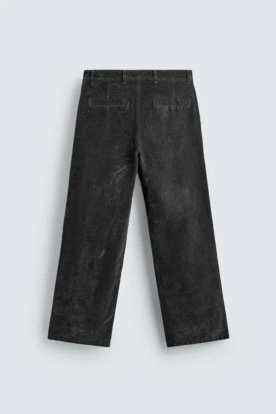 БРЮКИ RELAXED FIT С ФЛОКИРОВАНИЕМ