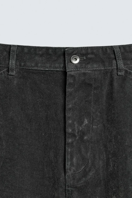 БРЮКИ RELAXED FIT С ФЛОКИРОВАНИЕМ