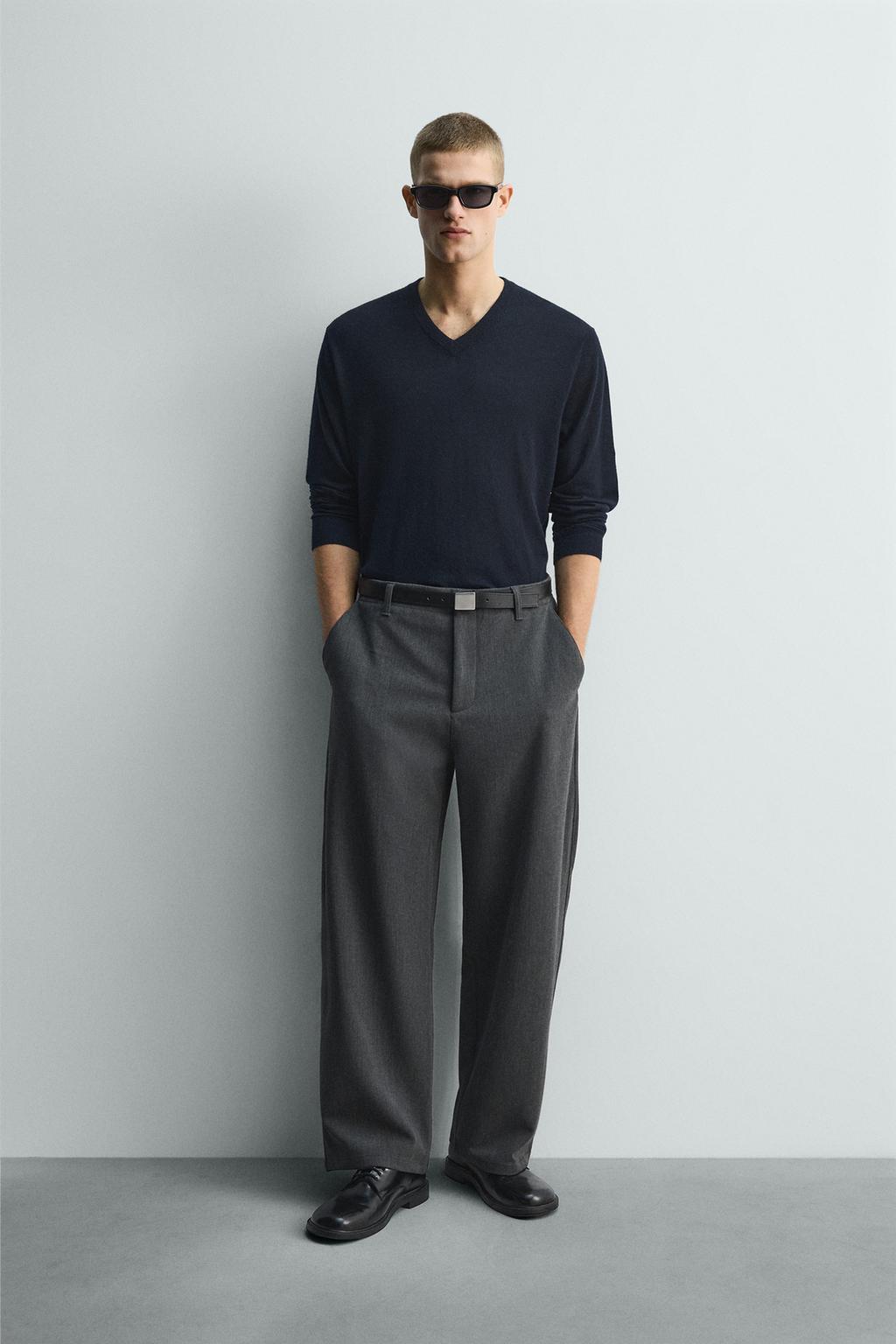 БРЮКИ BALLOON FIT ИЗ РЕЛЬЕФНОЙ ТКАНИ