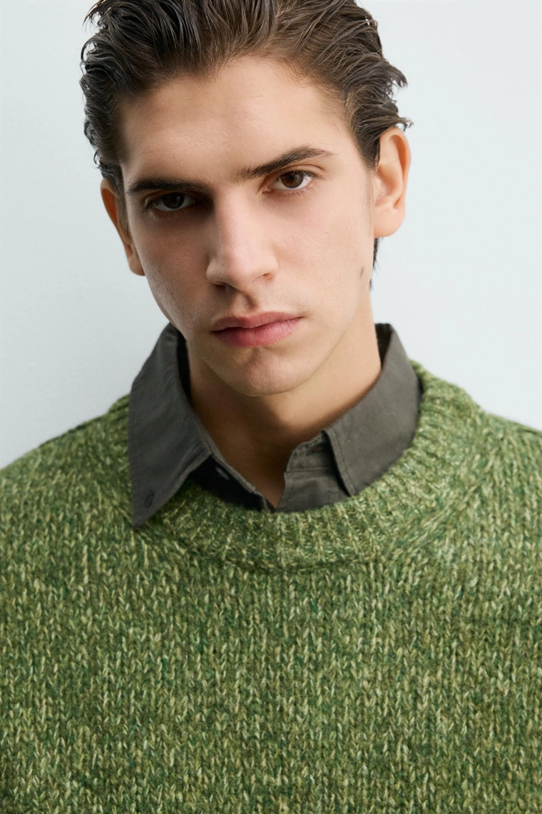 ОБЪЕМНЫЙ СВИТЕР С РЕЛЬЕФНЫМ УЗОРОМ ИЗ ВИСКОЗЫ