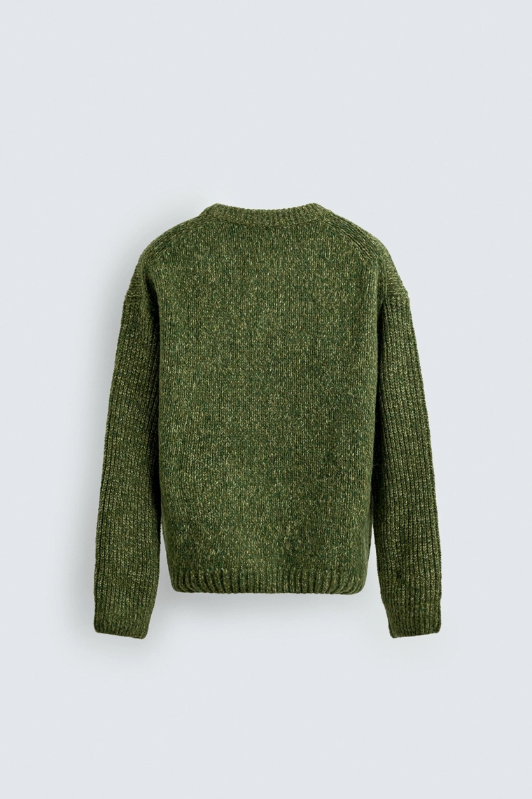 ОБЪЕМНЫЙ СВИТЕР С РЕЛЬЕФНЫМ УЗОРОМ ИЗ ВИСКОЗЫ