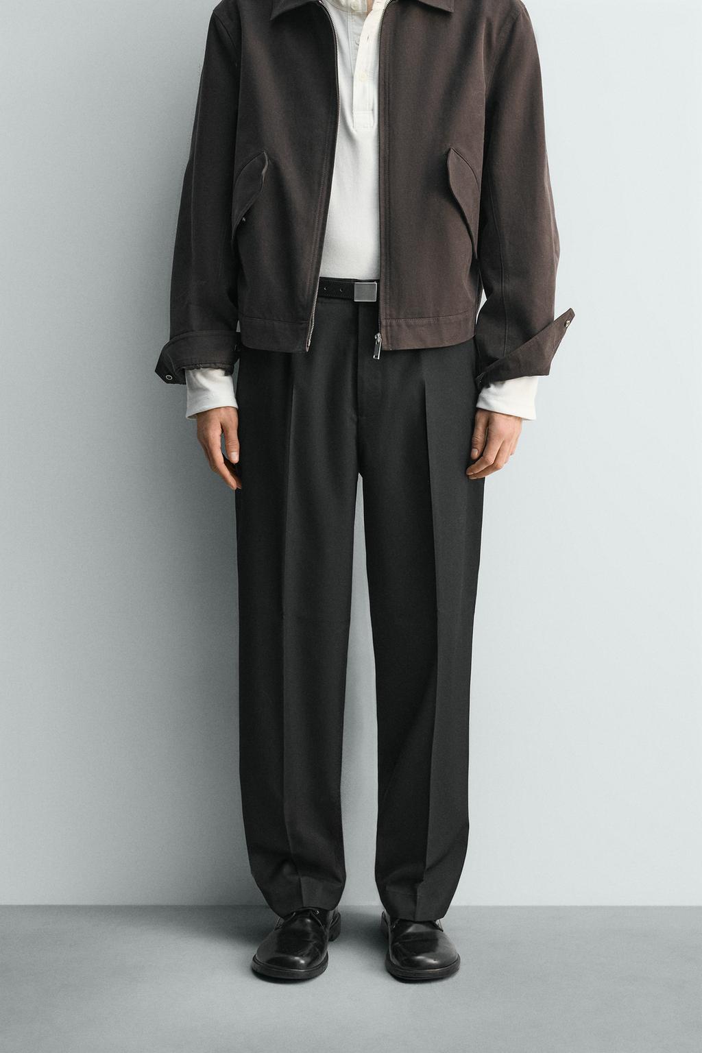 БРЮКИ ПРЯМОГО КРОЯ СО СКЛАДКАМИ