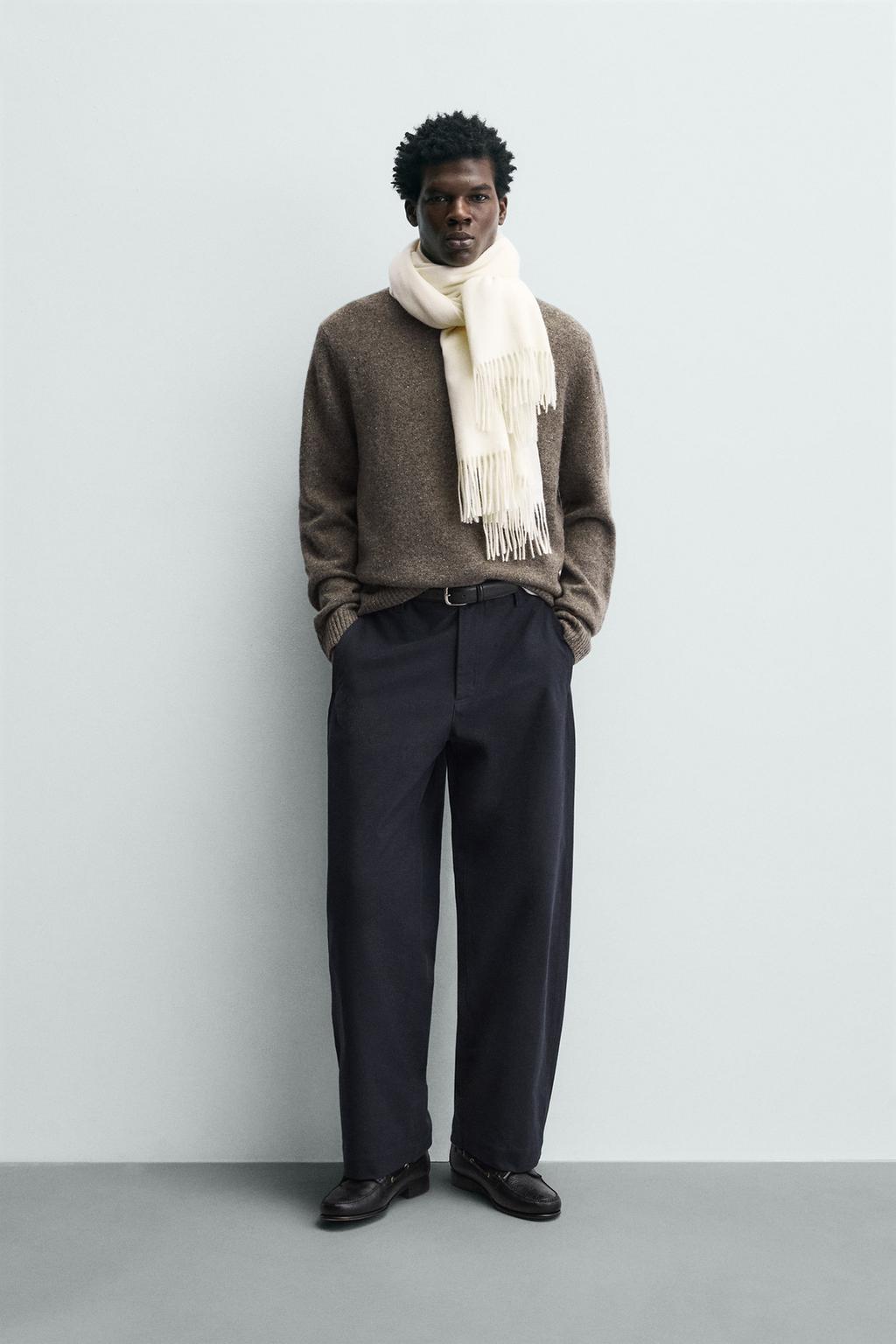 СВИТЕР ИЗ 100% ШЕРСТИ С ЭФФЕКТОМ ПРЯЖИ