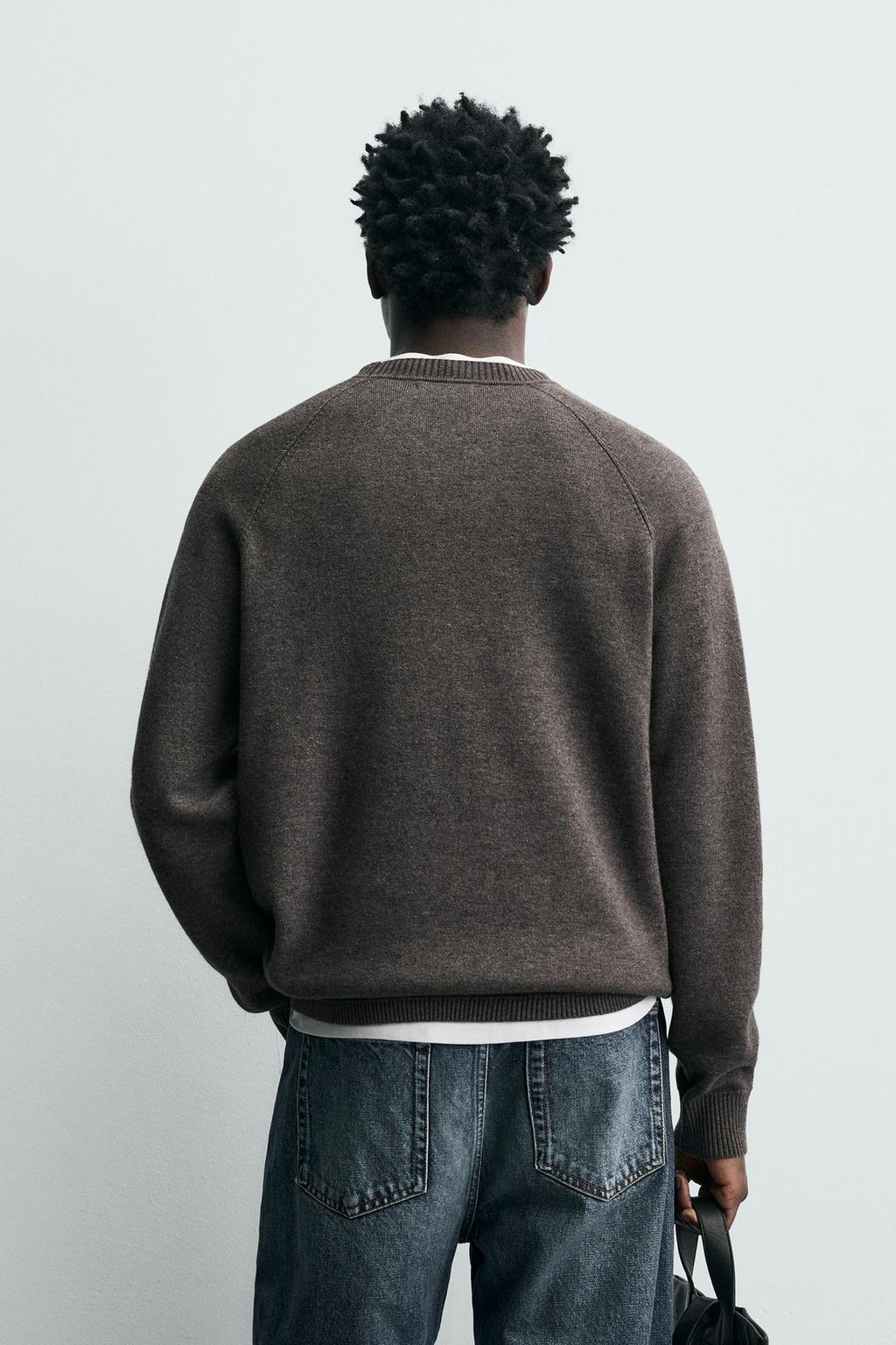 ДЖЕМПЕР ИЗ РЕЛЬЕФНОЙ ТКАНИ С ШЕРСТЬЮ