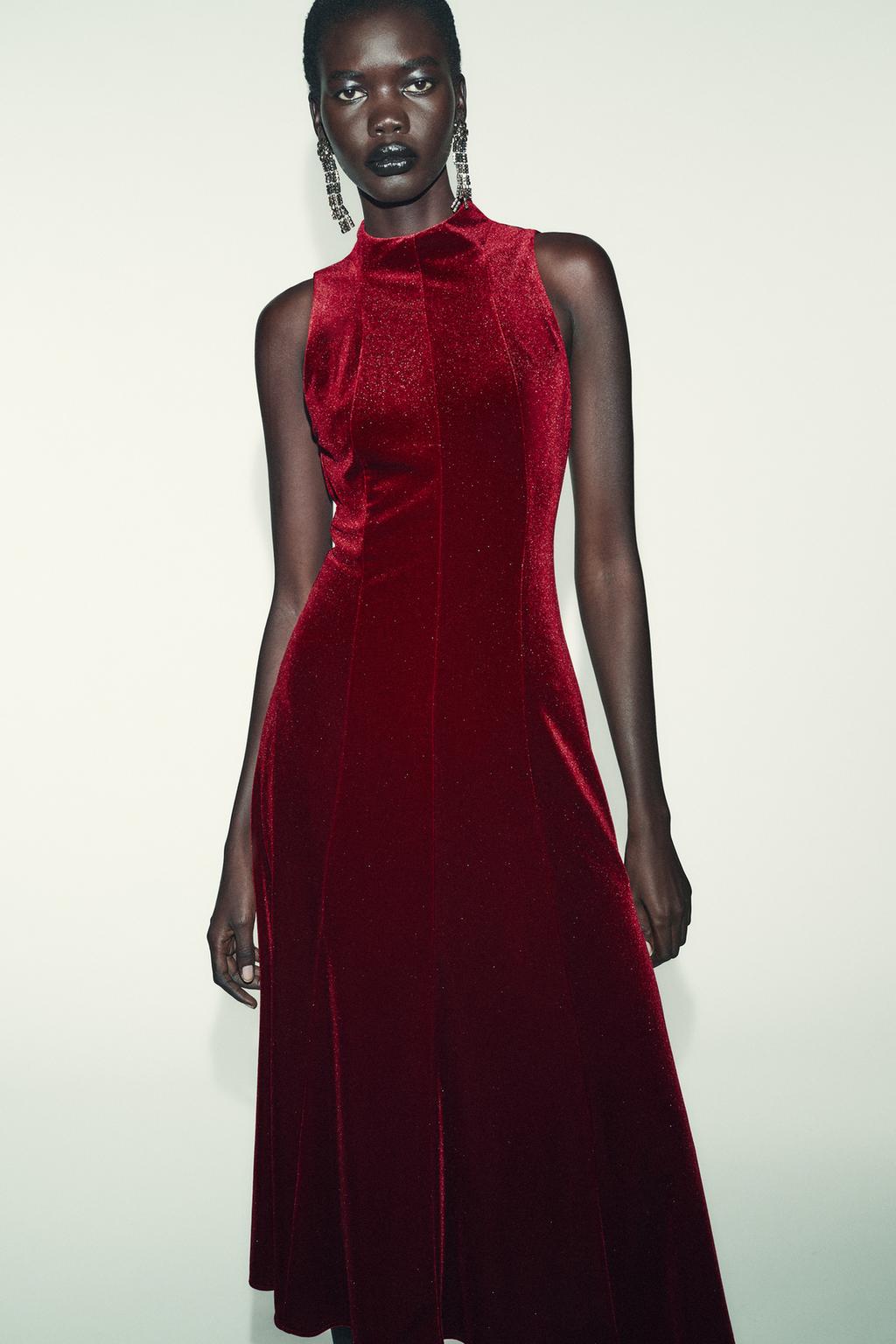 БАРХАТНОЕ ПЛАТЬЕ МИДИ