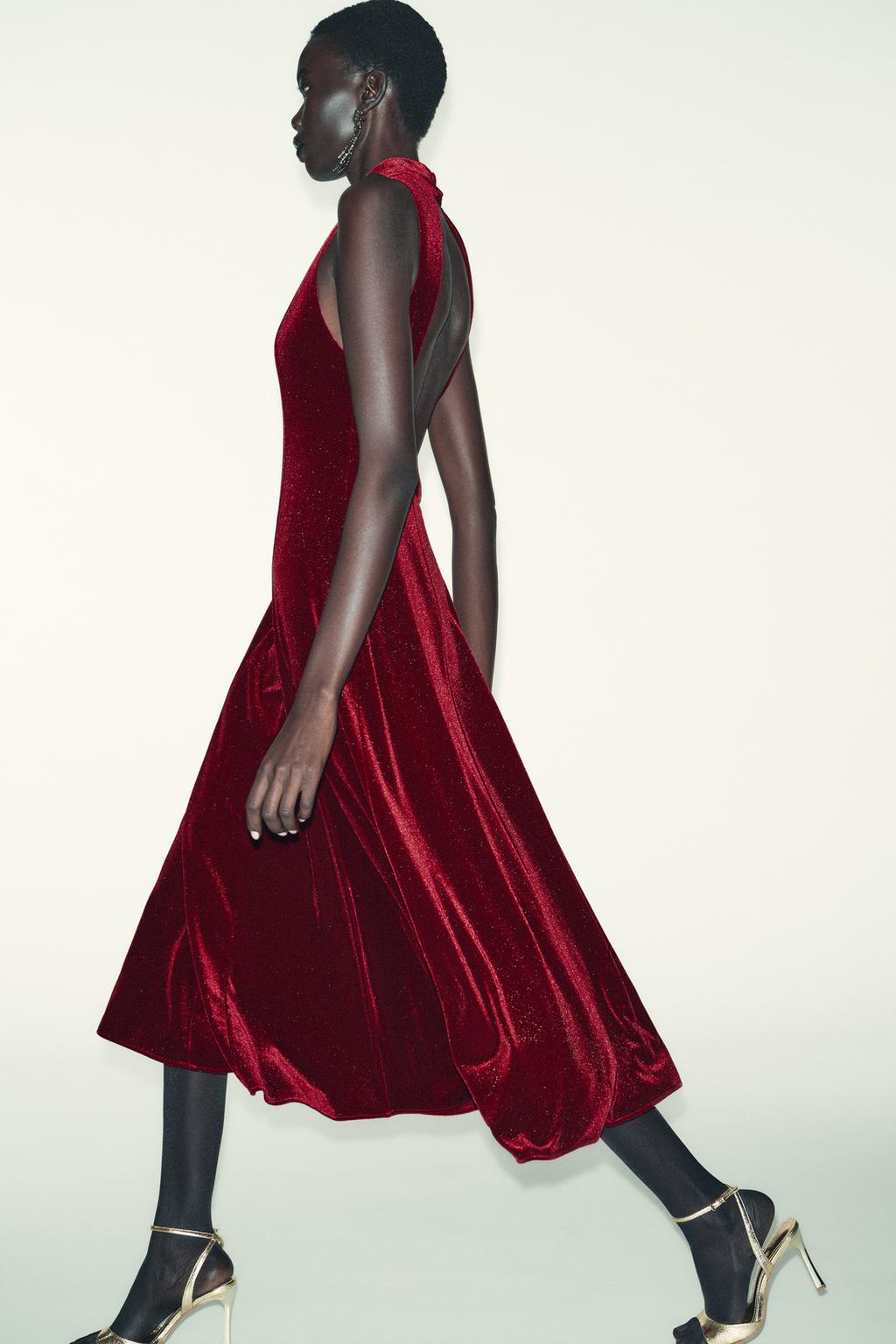 БАРХАТНОЕ ПЛАТЬЕ МИДИ