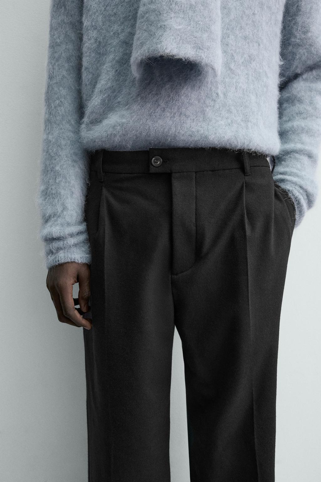 БРЮКИ ИЗ ФЛАНЕЛИ СО СКЛАДКАМИ