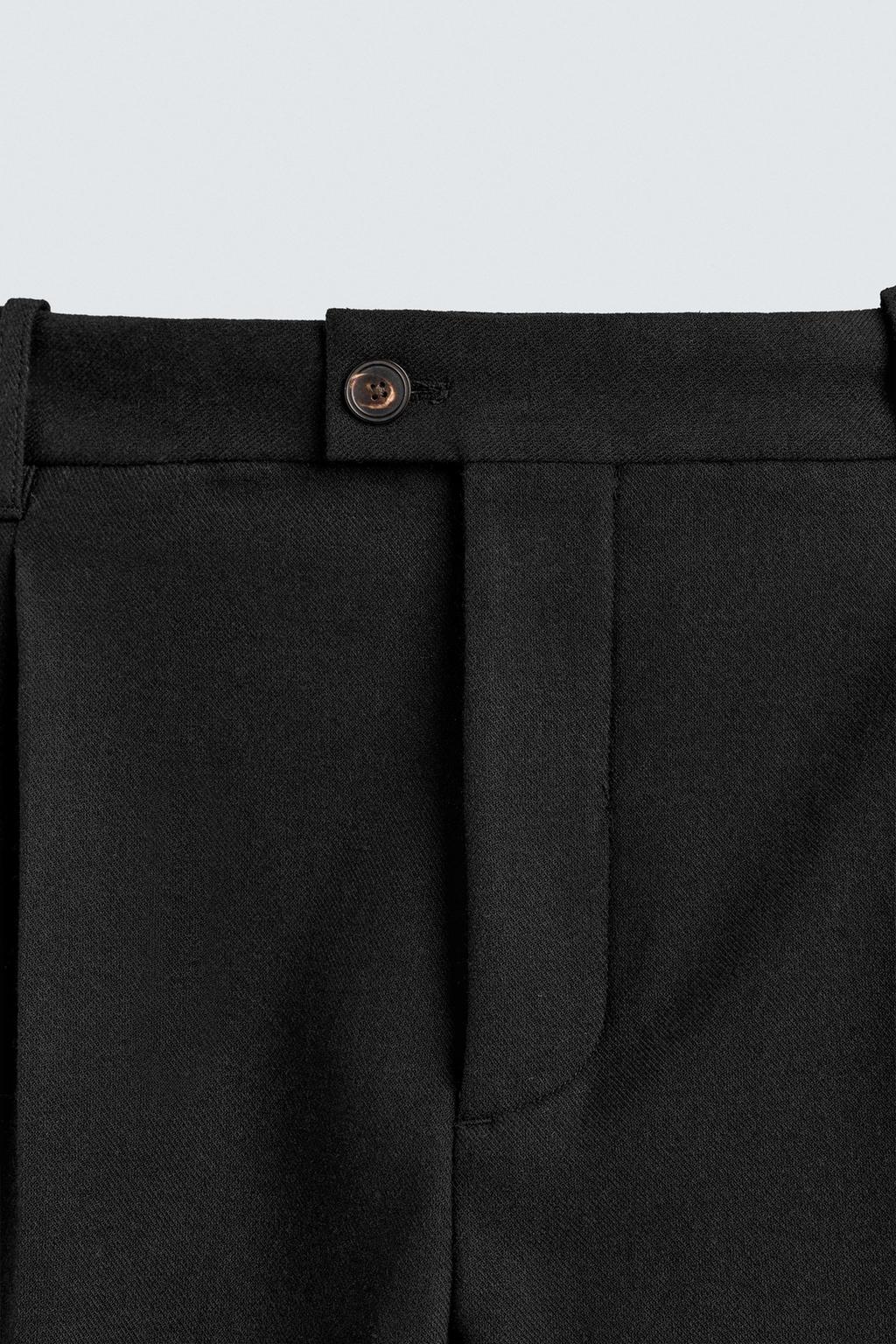 БРЮКИ ИЗ ФЛАНЕЛИ СО СКЛАДКАМИ