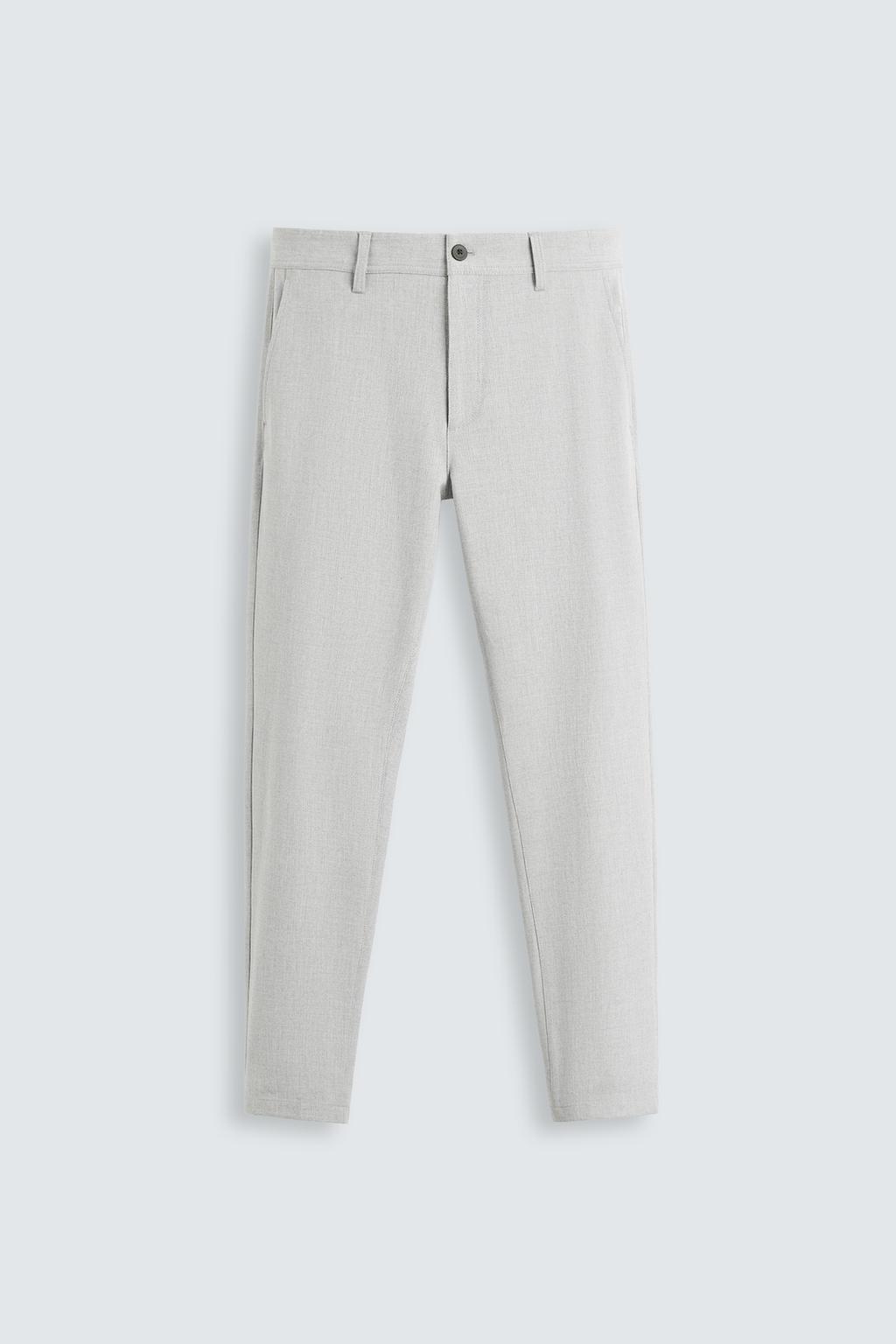 БРЮКИ КОМФОРТНОЙ ПОСАДКИ ИЗ РЕЛЬЕФНОЙ ТКАНИ