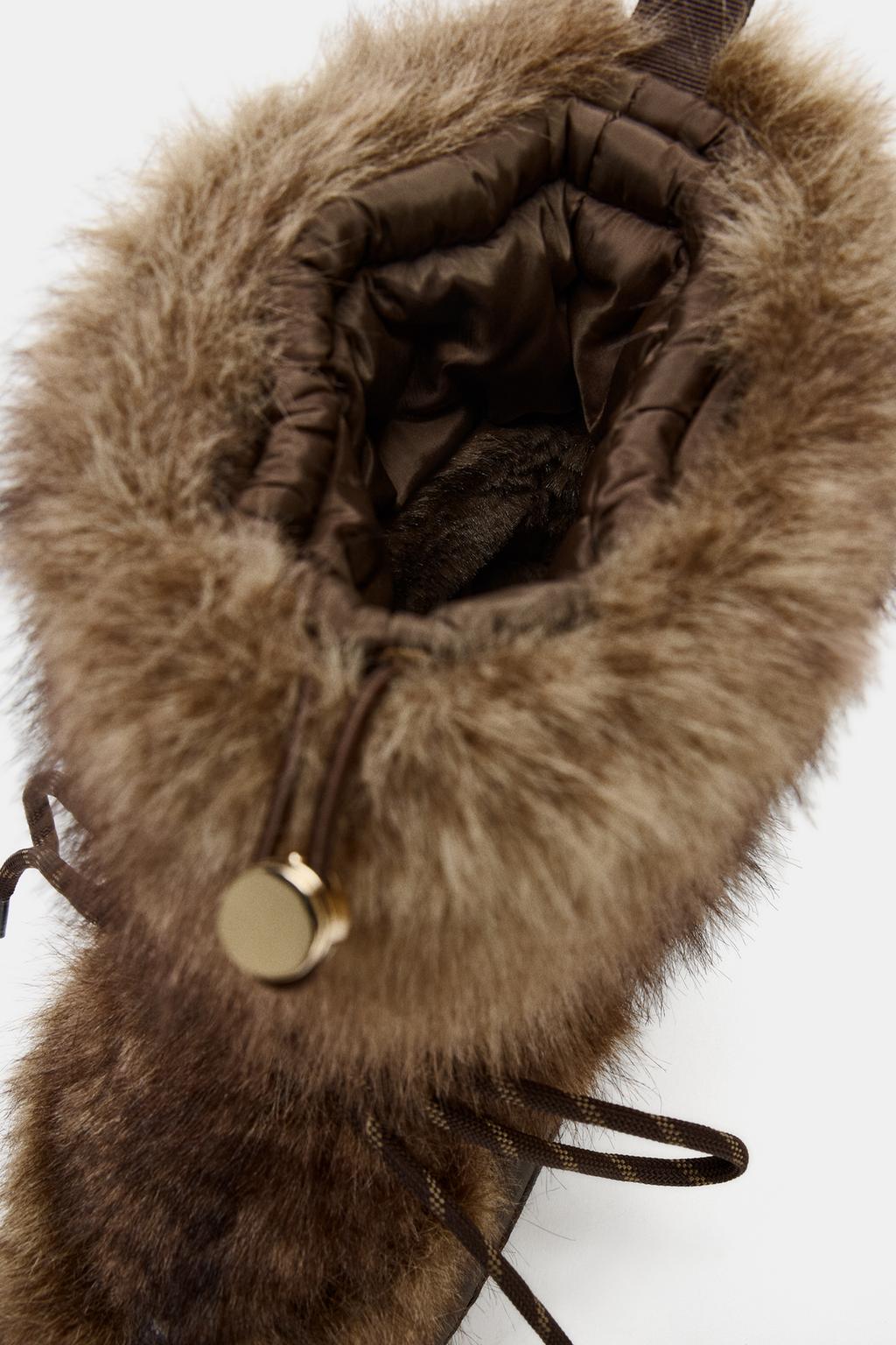 БОТИНКИ ИЗ ИСКУССТВЕННОГО МЕХА И СИНТЕТИЧЕСКОЙ ТКАНИ — SKI COLLECTION