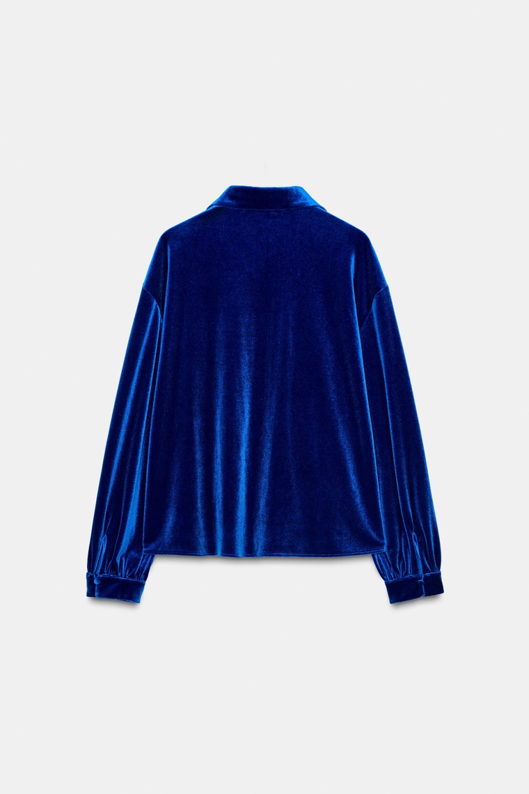 БАРХАТНАЯ РУБАШКА С БАНТАМИ