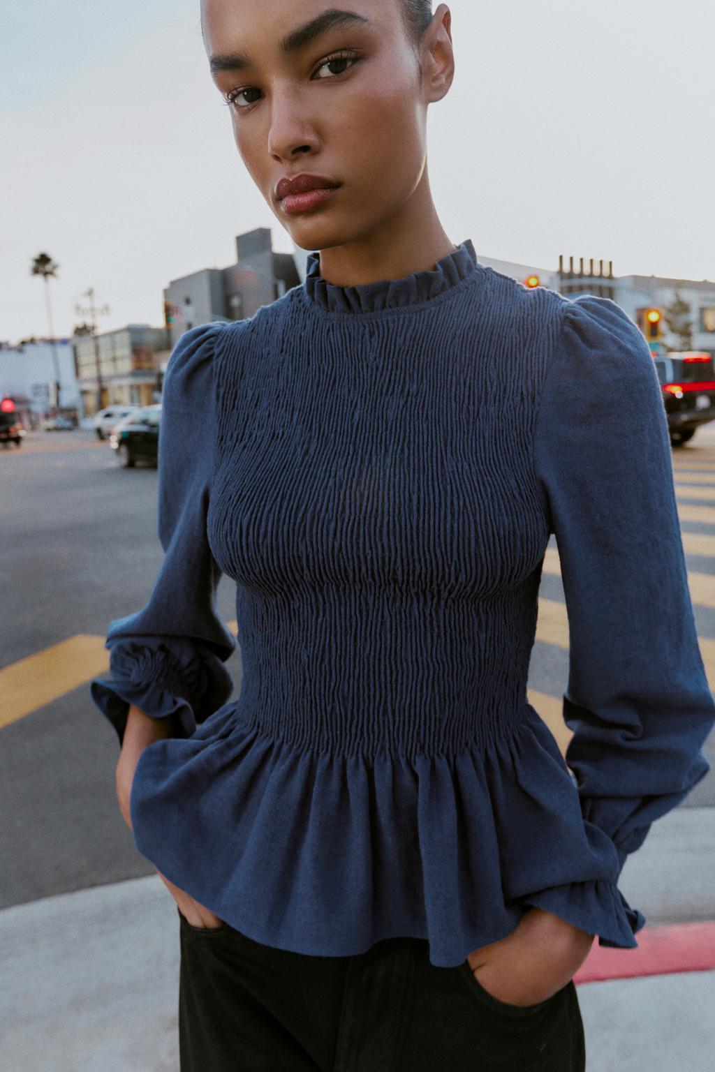 РУБАШКА С ЖАТЫМ ЭФФЕКТОМ