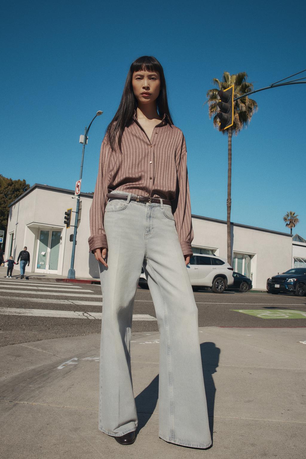 АТЛАСНАЯ РУБАШКА В ПОЛОСКУ