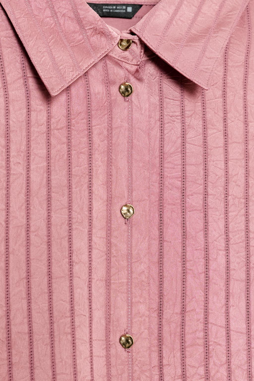 АТЛАСНАЯ РУБАШКА В ПОЛОСКУ