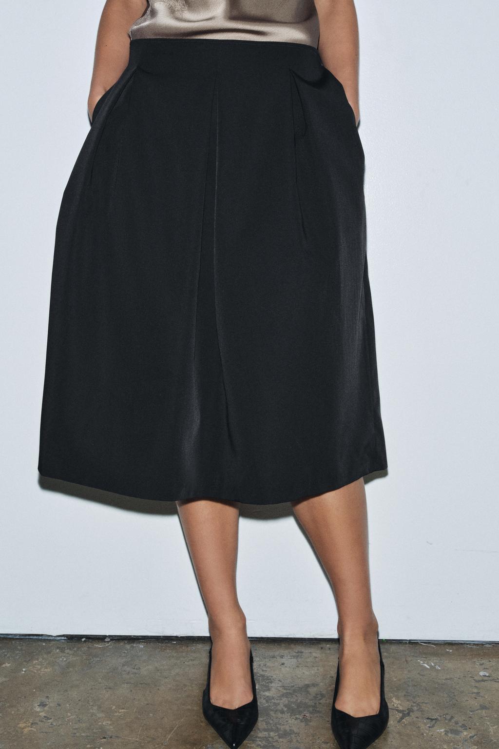 ЮБКА ОБЪЕМНОГО КРОЯ СО СКЛАДКАМИ — ZW COLLECTION