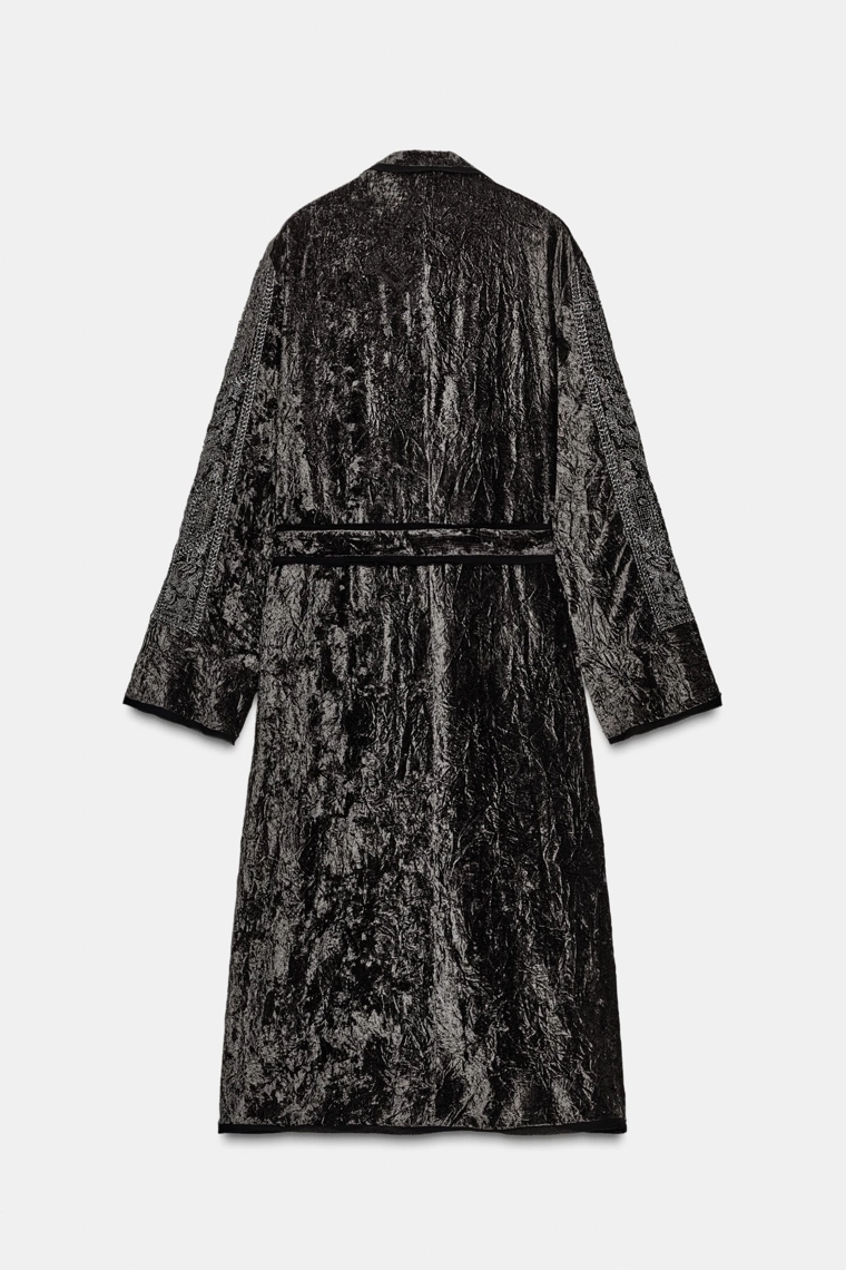 КИМОНО ИЗ БАРХАТА С ВЫШИВКОЙ — ZW COLLECTION LIMITED EDITION