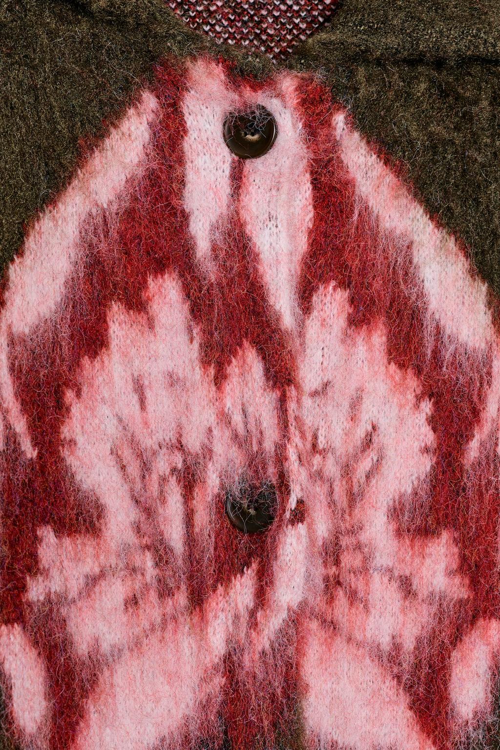 ЖАККАРДОВОЕ ПАЛЬТО ИЗ ВОРСОВОЙ ТКАНИ