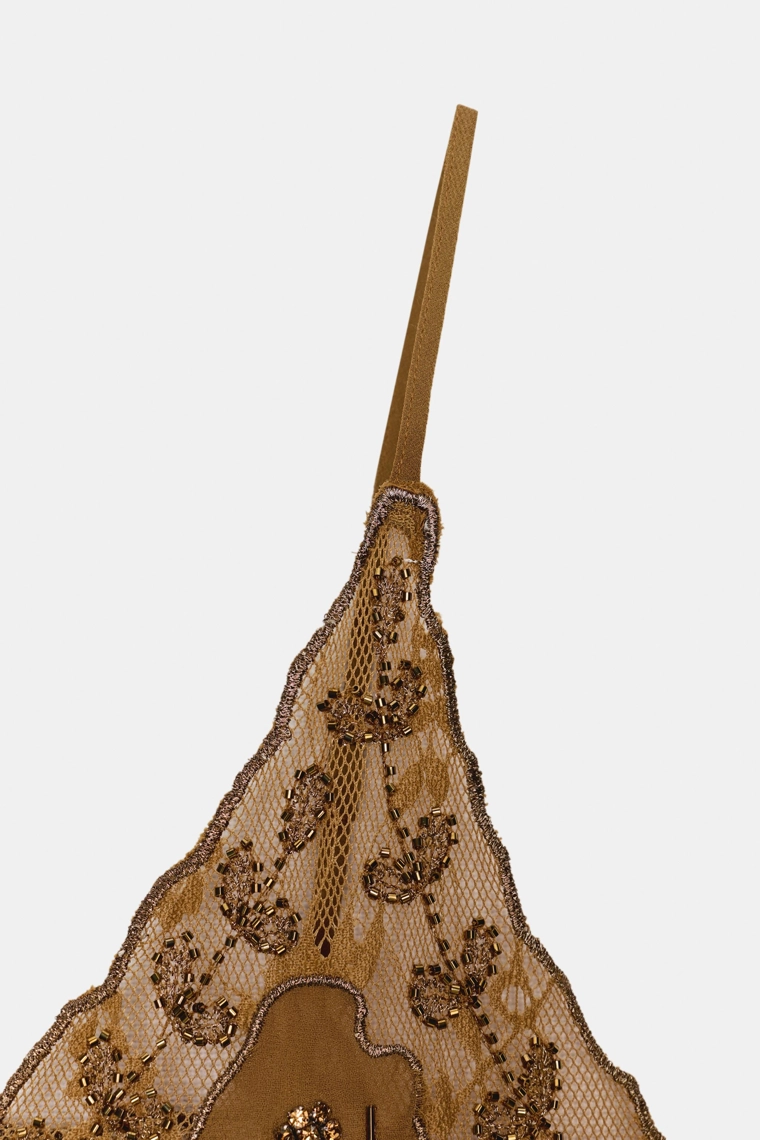 ТОП С ВЫШИВКОЙ И БУСИНАМИ — ZW COLLECTION LIMITED EDITION