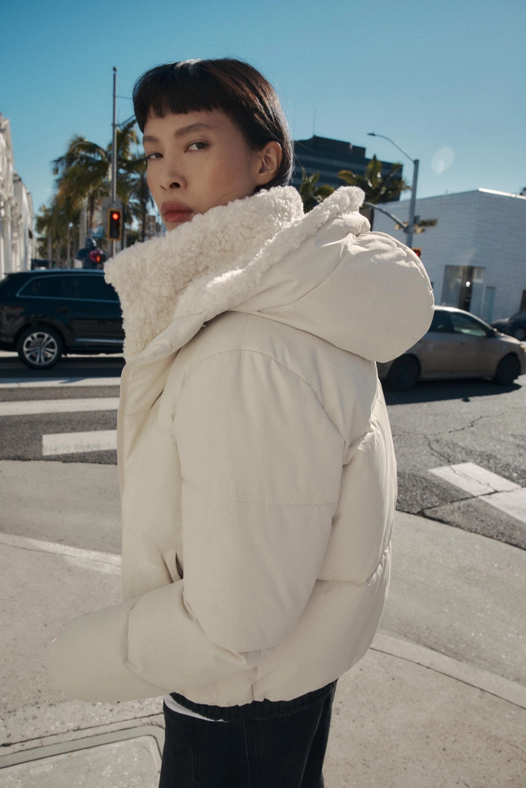 АНОРАК С КАПЮШОНОМ И ИСКУССТВЕННЫМ МЕХОМ WATER REPELLENT WINDPROOF